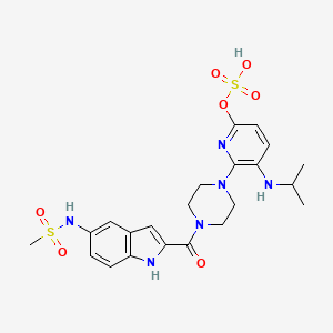 molecular formula C22H28N6O7S2 B13846786 6'-HydroxyDelavirdineO-Sulfate 