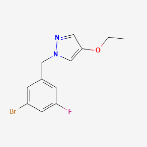 molecular formula C12H12BrFN2O B1384679 1-(3-Bromo-5-fluorobenzyl)-4-ethoxy-1H-pyrazole CAS No. 2007076-87-9