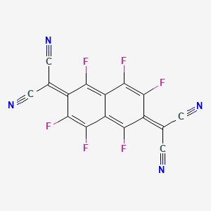 molecular formula C16F6N4 B13846791 2,2'-(1,3,4,5,7,8-Hexafluoro-2,6-naphthalenediylidene)bis-propanedinitrile CAS No. 912482-15-6