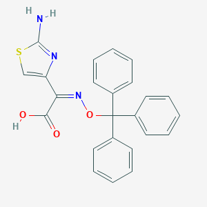 molecular formula C24H19N3O3S B138469 (Z)-2-(2-Aminothiazol-4-yl)-2-((trityloxy)imino)acetic acid CAS No. 128438-01-7