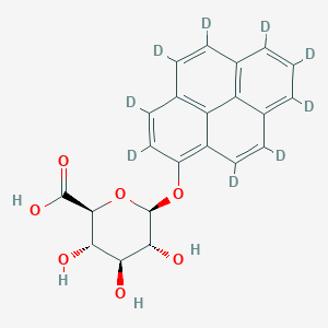 molecular formula C22H18O7 B13846904 1-Pyrenyl-d9 ss-D-Glucopyranosiduronic Acid; 1-Hydroxypyrene-d9 Glucuronide 