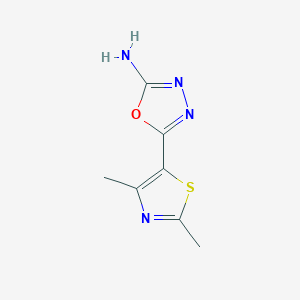 molecular formula C7H8N4OS B1384692 5-(2,4-二甲基-1,3-噻唑-5-基)-1,3,4-恶二唑-2-胺 CAS No. 31877-60-8