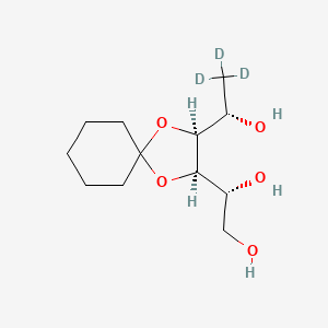 molecular formula C12H22O5 B13846921 3,4-O-Cyclohexylidene-1-deoxy-D-allitol-d3 