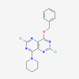 molecular formula C18H17Cl2N5O B13846943 4-(Benzyloxy)-2,6-dichloro-8-(piperidin-1-yl)pyrimido[5,4-d]pyrimidine 