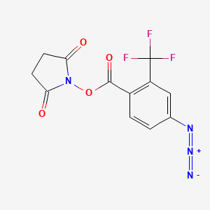 molecular formula C12H7F3N4O4 B1384701 4-叠氮基-2-三氟甲基苯甲酸 2,5-二氧代吡咯烷-1-基酯 CAS No. 2279122-71-1