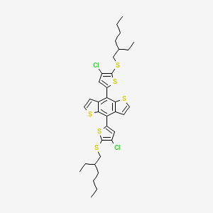 molecular formula C34H40Cl2S6 B1384704 4,8-双(4-氯-5-((2-乙基己基)硫代)噻吩-2-基)苯并[1,2-b:4,5-b']二噻吩 CAS No. 2369013-30-7