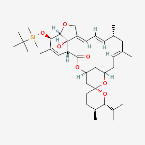 molecular formula C39H62O7Si B13847051 2a1'-Hydroxy-2'H,17'H-spiro[pyran-2,13'-[1,5]dioxacyclooctadecino[9,8,7-cd]benzofuran]-17'-one 