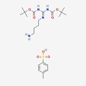 molecular formula C22H38N4O7S B1384707 4-[2,3-双(叔丁氧羰基)胍基]丁基-1-胺氢 4-甲苯磺酸盐 CAS No. 1783835-19-7