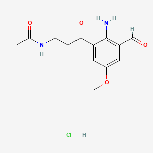 N-(3-(2-Amino-3-formyl-5-methoxyphenyl)-3-oxopropyl)acetamide Hydrochloride