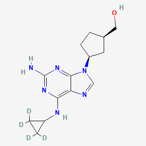 molecular formula C14H20N6O B13847075 (1R,3S)-3-[2-Amino-6-(cyclopropylamino)-9H-purin-9-yl]cyclopentanemethanol-d4 