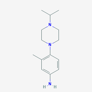 3-Methyl-4-(4-propan-2-ylpiperazin-1-yl)aniline