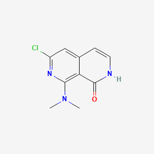 molecular formula C10H10ClN3O B13847094 6-Chloro-8-(dimethylamino)-2,7-naphthyridin-1(2h)-one 