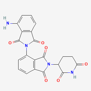 molecular formula C21H14N4O6 B1384711 4-Amino-2'-(2,6-dioxopiperidin-3-yl)-[2,4'-biisoindoline]-1,1',3,3'-tetraone CAS No. 1795373-54-4