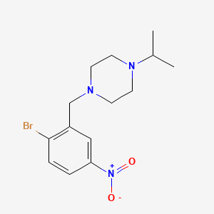 molecular formula C14H20BrN3O2 B1384712 1-[(2-溴-5-硝基苯基)甲基]-4-(丙烷-2-基)哌嗪 CAS No. 2138224-25-4