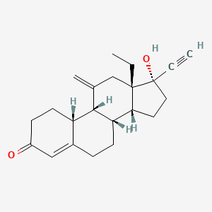 (8S,9R,10R,13S,14R,17S)-13-ethyl-17-ethynyl-17-hydroxy-11-methylidene-2,6,7,8,9,10,12,14,15,16-decahydro-1H-cyclopenta[a]phenanthren-3-one