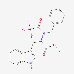 molecular formula C21H19F3N2O3 B13847153 M-Benzyl-N-trifluoroacetyl-L-tryptophan Methyl Ester 