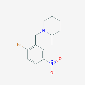 molecular formula C13H17BrN2O2 B1384716 1-[(2-溴-5-硝基苯基)甲基]-2-甲基哌啶 CAS No. 2137717-55-4