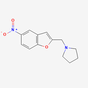 1-[(5-Nitro-1-benzofuran-2-yl)methyl]pyrrolidine