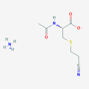 molecular formula C8H15N3O3S B1384720 N-乙酰基-S-(2-氰乙基)-L-半胱氨酸铵盐 CAS No. 168208-30-8