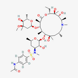 3'-N-[[4-(Acetylamino)phenyl]sulfonyl]-3'-N-demethyl Azithromycin-d4