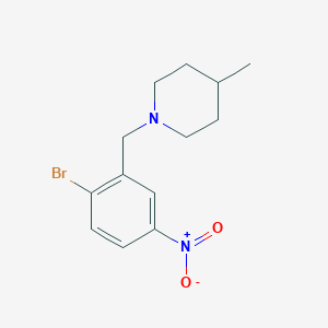 molecular formula C13H17BrN2O2 B1384729 1-[(2-溴-5-硝基苯基)甲基]-4-甲基哌啶 CAS No. 2138287-00-8