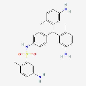 molecular formula C28H30N4O2S B1384731 5-氨基-N-(4-(双(5-氨基-2-甲基苯基)甲基)苯基)-2-甲基苯磺酰胺 CAS No. 1226500-00-0