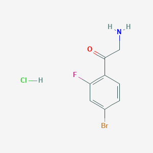 molecular formula C8H8BrClFNO B1384736 2-氨基-1-(4-溴-2-氟苯基)乙酮盐酸盐 CAS No. 1402664-85-0