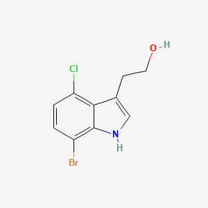 molecular formula C10H9BrClNO B1384738 2-(7-Bromo-4-chloro-1H-indol-3-yl)ethan-1-ol CAS No. 2288082-97-1