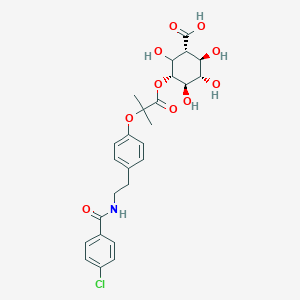 molecular formula C26H30ClNO10 B1384739 Bezafibrate Acyl Glucuronide CAS No. 72156-77-5