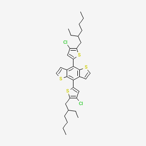 molecular formula C34H40Cl2S4 B1384744 4,8-Bis[4-chloro-5-(2-ethylhexyl)thiophen-2-yl]thieno[2,3-f][1]benzothiole CAS No. 2237223-05-9