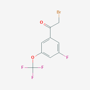 molecular formula C9H5BrF4O2 B1384747 2-Bromo-1-(3-fluoro-5-(trifluoromethoxy)phenyl)ethan-1-one CAS No. 1806313-19-8