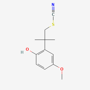 4-Methoxy-2-(2-methyl-1-thiocyanatopropan-2-yl)phenol