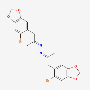 (1E,2E)-1,2-Bis(1-(6-bromobenzo[d][1,3]dioxol-5-yl)propan-2-ylidene)hydrazine