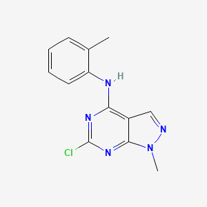 molecular formula C13H12ClN5 B1384770 6-氯-1-甲基-N-(2-甲基苯基)-1H-吡唑并[3,4-d]嘧啶-4-胺 CAS No. 100376-17-8