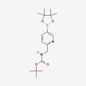 molecular formula C17H27BN2O4 B13847714 tert-Butyl ((5-(4,4,5,5-tetramethyl-1,3,2-dioxaborolan-2-yl)pyridin-2-yl)methyl)carbamate 