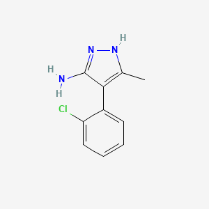 molecular formula C10H10ClN3 B1384773 4-(2-氯苯基)-3-甲基-1H-吡唑-5-胺 CAS No. 186195-79-9