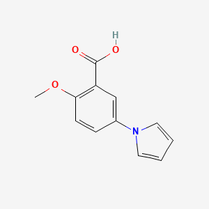 molecular formula C12H11NO3 B13847747 2-Methoxy-5-pyrrol-1-ylbenzoic acid 