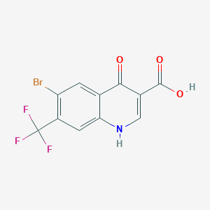B1384783 6-Bromo-4-hydroxy-7-(trifluoromethyl)quinoline-3-carboxylic acid CAS No. 1065093-93-7