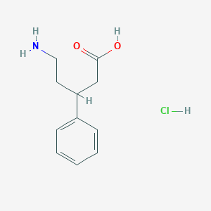 molecular formula C11H16ClNO2 B1384785 4-(氨甲基)-3-苯基丁酸盐酸盐 CAS No. 860252-34-2