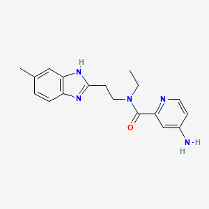 molecular formula C18H21N5O B13847860 4-Amino-N-ethyl-N-[2-(6-methyl-1H-benzimidazol-2-yl)ethyl]-2-pyridinecarboxamide 