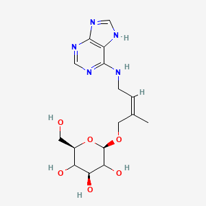 molecular formula C16H23N5O6 B13847866 (2R,4S,6R)-2-(hydroxymethyl)-6-[(Z)-2-methyl-4-(7H-purin-6-ylamino)but-2-enoxy]oxane-3,4,5-triol 