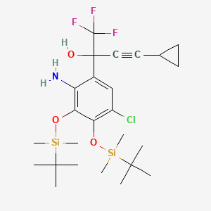 molecular formula C25H39ClF3NO3Si2 B13847885 2-(2-Amino-3,4-bis((tert-butyldimethylsilyl)oxy) Des-2H-benzo[d][1,3]oxazin-2-one Efavirenz 