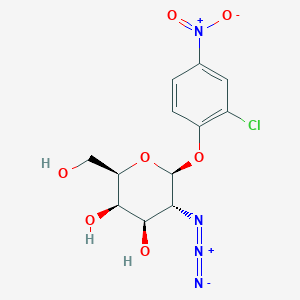 molecular formula C12H13ClN4O7 B13847889 p-Nitro-o-chlorophenyl 2-Azido-2-deoxy-beta-D-galactopyranoside 