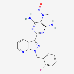 N-(4,6-diamino-2-(1-(2-fluorobenzyl)-1H-pyrazolo[3,4-b] pyridin-3-yl)pyrimidin-5-yl)-N-methylnitrous amide