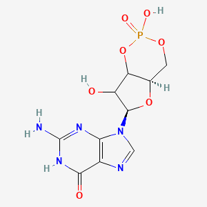 9-[(4aR,6R)-2,7-dihydroxy-2-oxo-4a,6,7,7a-tetrahydro-4H-furo[3,2-d][1,3,2]dioxaphosphinin-6-yl]-2-amino-1H-purin-6-one