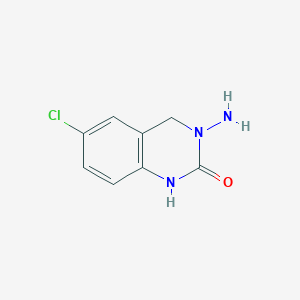 molecular formula C8H8ClN3O B1384802 3-Amino-6-chloro-3,4-dihydroquinazolin-2(1H)-one CAS No. 183054-18-4