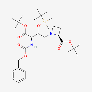 (2S)-tert-Butyl 1-((3S)-3-(((Benzyloxy)carbonyl)amino)-4-(tert-butoxy)-2-((tert-butyldimethylsilyl)oxy)-4-oxobutyl)azetidine-2-carboxylate