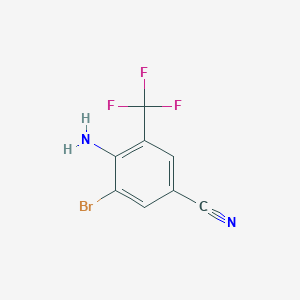molecular formula C8H4BrF3N2 B1384807 4-Amino-3-bromo-5-(trifluoromethyl)benzonitrile CAS No. 62584-27-4