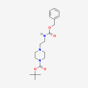 molecular formula C19H29N3O4 B1384810 tert-Butyl 4-(2-(((benzyloxy)carbonyl)amino)ethyl)piperazine-1-carboxylate CAS No. 302557-32-0