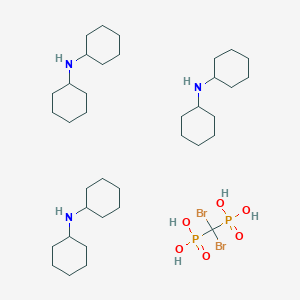 molecular formula C37H73Br2N3O6P2 B13848121 N-cyclohexylcyclohexanamine;[dibromo(phosphono)methyl]phosphonic acid 